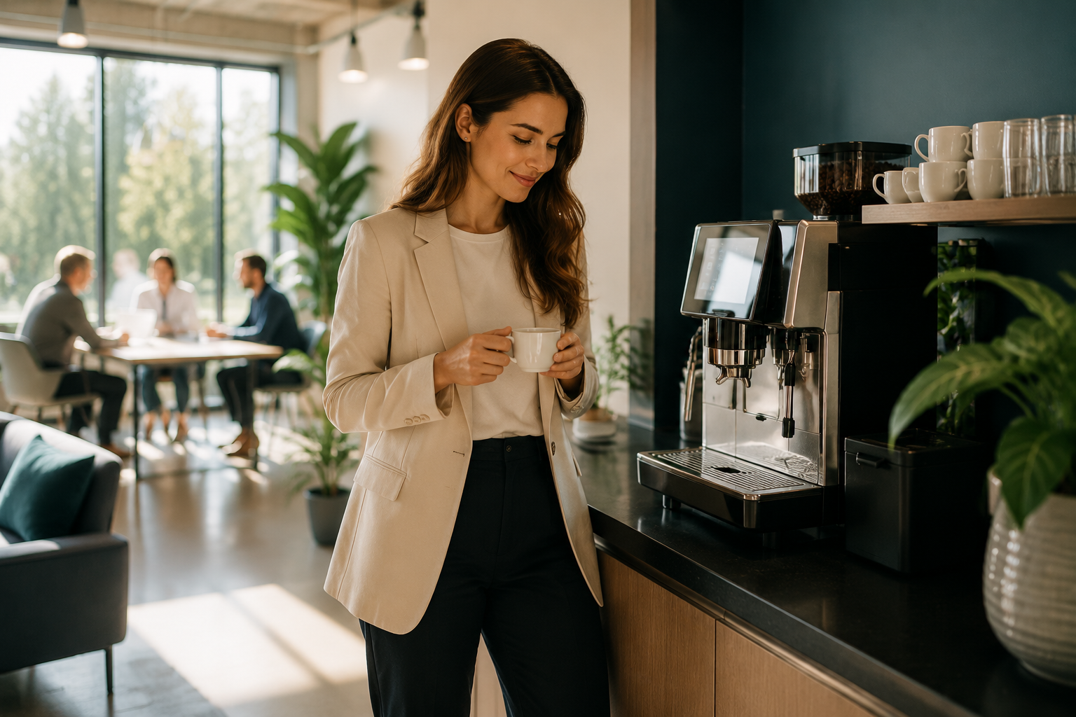 Café para empresas — máquina incluída Aroma Port