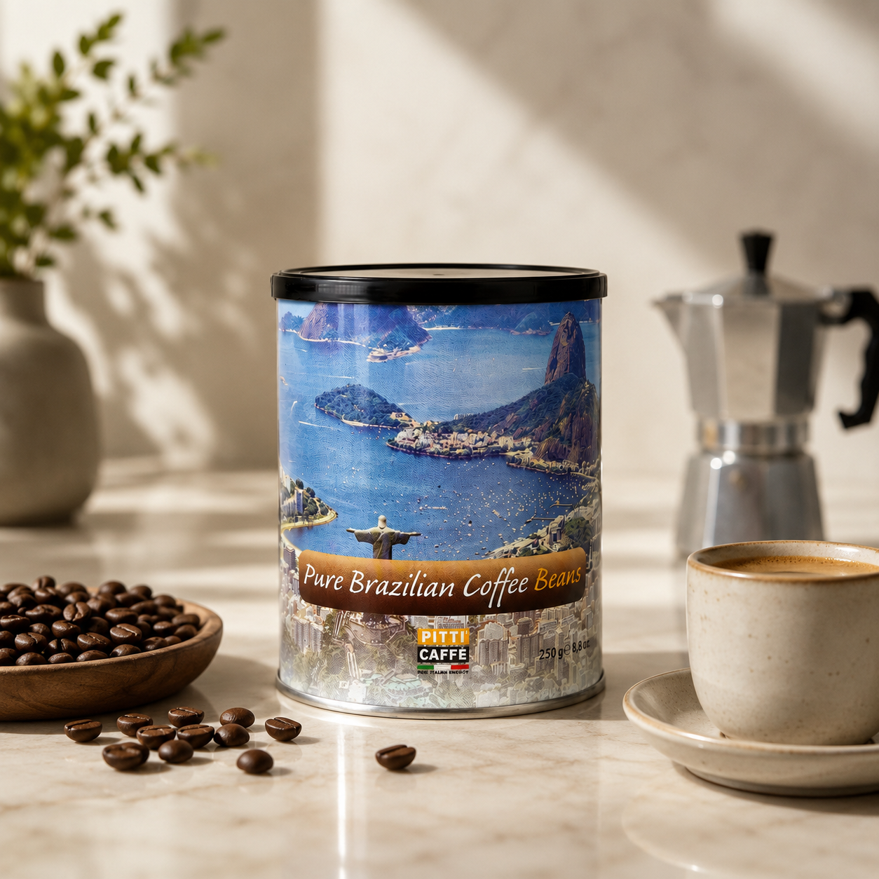 Pitti Caffè Pure Brazilian — Bean 250g (tin)