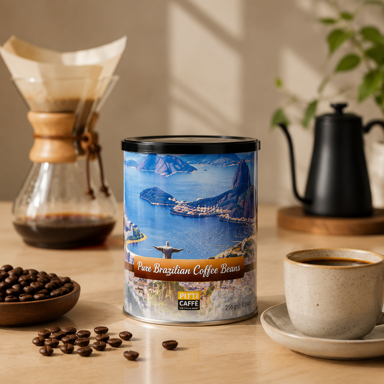 Pitti Caffè Pure Brazilian — Bean 250g (tin)